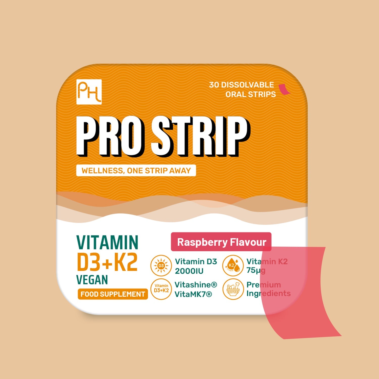 Pro Strip Vitamin D3+K2