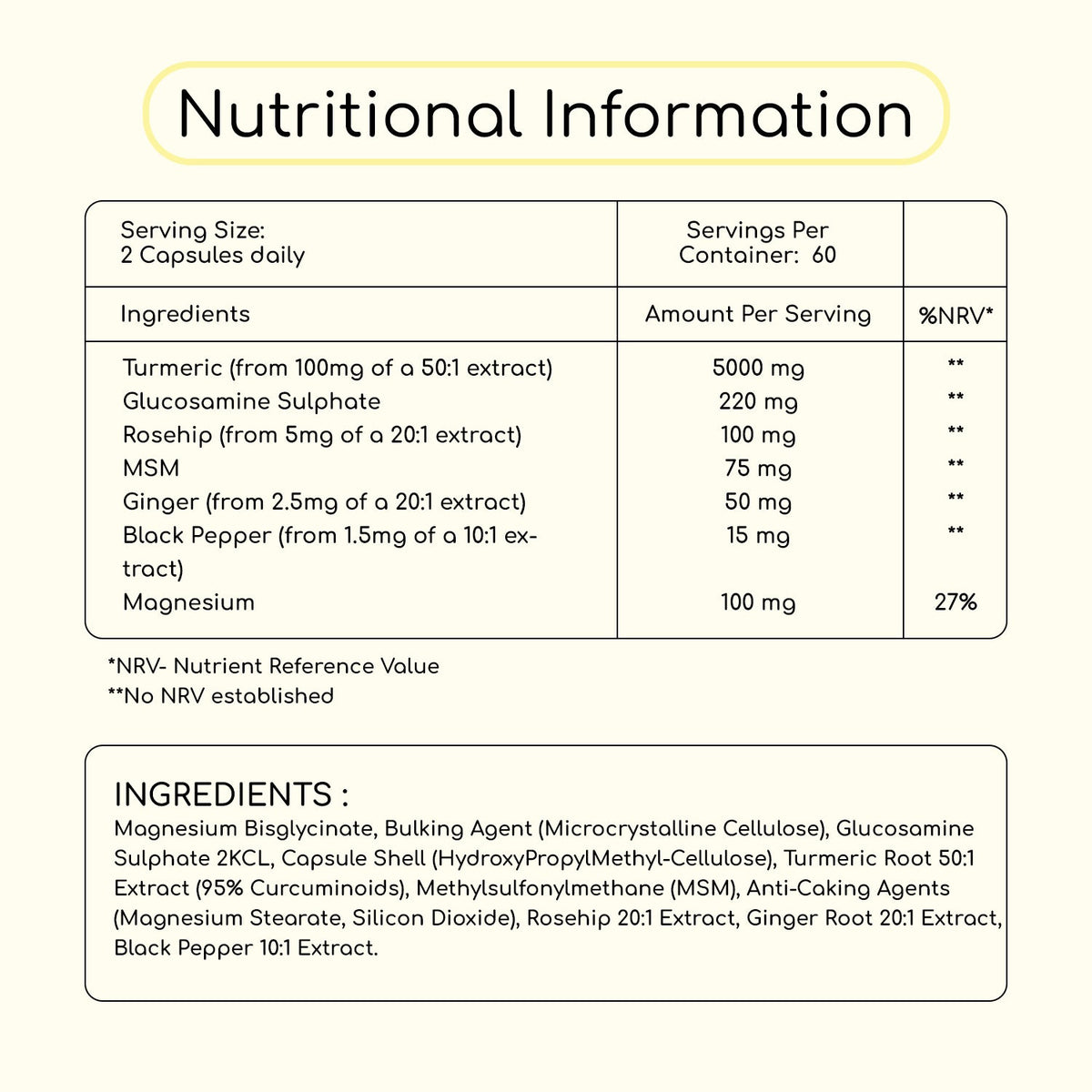Organic Tumeric Capsules