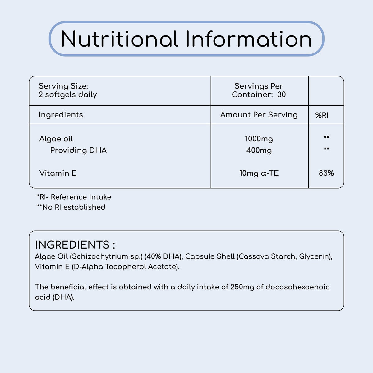 Vegan Omega 3